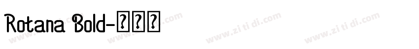 Rotana Bold字体转换